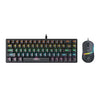 Teclado y ratón mecánico para juegos con cable iMICE MK-X20 con iluminación RGB ajustable (negro)