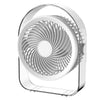 Lámpara de noche de escritorio para exteriores, ventilador silencioso con luz nocturna, color: blanco, recargable.