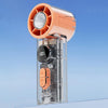 Ventilador de enfriamiento de hielo de alta velocidad S8 con pantalla digital, silencioso y portátil (naranja)
