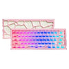 Teclado inalámbrico Bluetooth H60 Pro de triple modo para juegos, con recorte para teclas y eje magnético (rosa)