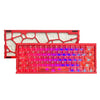 Teclado inalámbrico Bluetooth H60 Pro de triple modo para juegos, con recorte para teclas y eje magnético (rojo)