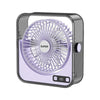 Ventilador de escritorio silencioso F2 con control de velocidad continuo de 100 velocidades, pantalla digital inteligente y luz (morado).