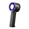Ventilador portátil de mano para refrigeración por hielo, ventilador de escritorio de alta velocidad con turbina de semiconductores (gris)