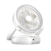 Ventilador circulador de aire plegable con indicador de batería, ventilador de escritorio y de pared para el hogar con luz LED (blanco)
