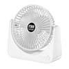 Ventilador de escritorio de 6 pulgadas con 3 velocidades, silencioso, ideal para verano (blanco).
