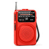 Radio portátil WDK FM/AM multibanda, tamaño: inglés (rojo)