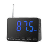Radio despertador digital FM de banda única WDK con pantalla extragrande, tamaño: para EE. UU. (máquina negra con luz azul)