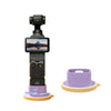 Base de escritorio giratoria de 360 grados con soporte adhesivo antideslizante para cámara DJI Osmo Pocket 4/3 (morado)