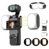 Luz de relleno magnética para DJI Osmo Pocket 4/3, 3 modos de color, portátil, recargable, para vlogs y vídeos (2 unidades/paquete)