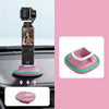 Soporte de escritorio antideslizante de silicona para DJI Osmo Pocket 4/3 con adhesivo nano reutilizable para salpicadero de coche (rosa).