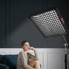 DENGWEI FP150S 150W Luz de video LED enrollable con rejilla 2700K-6500K Panel de luz LED flexible bicolor Enchufe estadounidense