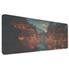 Alfombrilla de ratón con diseño de paisaje antiguo resistente a las manchas, alfombrilla de escritorio para teclado de juegos de eSports, tamaño: 40 x 90 x 0,3 cm (5)