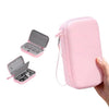 Estuche rígido de transporte de piel sintética PU para DJI Osmo Pocket 4/3 Creator Combo, bolsa de almacenamiento portátil para viajes con divisor (rosa)