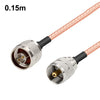 Cable de extensión coaxial RF RG316 UHF macho a tipo N macho, longitud: 0,15 m