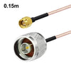 Cable de extensión de antena coaxial RF RG316 con conector SMA macho a conector N macho, longitud: 0,15 m.