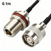Cable coaxial RG316 con conectores TNC macho a N hembra, longitud: 0,1 m