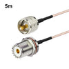 Cable RF UHF PL-259 a SO-239 macho a hembra RG316, longitud: 5 m