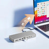 Base de expansión de pantalla cuádruple para portátil 16 en 1 con concentrador USB-C 3.2 (HDMI x 2 + DP)