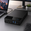 Carcasa externa para disco duro SATA de 3,5/2,5 pulgadas de Blueendless con concentrador USB 3.0 integrado, adaptador USB a SATA para HDD/SSD, capacidad máxima de 20 TB. Enchufe estadounidense.