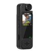 Cámara corporal HD de 1080p con pantalla de 1,3 pulgadas y lente giratoria de 180 grados, ideal para deportes y acción.