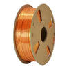 Filamento PLA de seda de doble color, 1,75 mm, bobina de 1 kg, material de impresión 3D metálico brillante con cambio de color mágico (rojo + dorado).