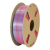 Filamento PLA de seda de doble color, 1,75 mm, bobina de 1 kg, material de impresión 3D metálico brillante con cambio de color mágico (rojo + azul).