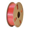 Filamento PLA de seda de doble color, 1,75 mm, bobina de 1 kg, material de impresión 3D metálico brillante con cambio de color mágico (oro + rojo rosa).