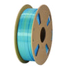 Filamento PLA de seda de doble color, 1,75 mm, bobina de 1 kg, material de impresión 3D metálico brillante con cambio de color mágico (negro + amarillo).