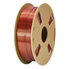 Filamento PLA de seda de doble color, 1,75 mm, bobina de 1 kg, material de impresión 3D metálico brillante con cambio de color mágico (cobre + negro).