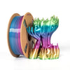 Filamento PLA Silk Rainbow de 1,75 mm, bobina de 1 kg, material de impresión 3D con degradado brillante que cambia de color mágico (Candy).