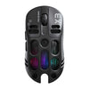 Ratón inalámbrico para juegos T-WOLF X3 Tri-Mode, ultraligero, con carcasa de panal hueca y 8000 DPI (negro).
