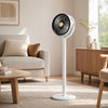 Ventilador de escritorio/suelo extensible de alta potencia para uso doméstico (blanco y negro)