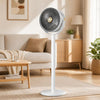 Ventilador de escritorio/suelo extensible de alta potencia para uso doméstico (blanco/gris)