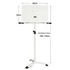 Atril plegable portátil PERSEUS para guitarra y violín, especificaciones: 1,7 m, color blanco brillante.