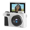 Cámara digital 8K con pantalla IPS de 3 pulgadas, zoom 18x, enfoque automático, WiFi, microcámara, color blanco. No incluye tarjeta de memoria.