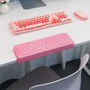 Almohadilla para el codo en forma de L para escritorio, reposamuñecas ergonómico para teclado, cojín de espuma suave antideslizante para el borde del escritorio (rosa)