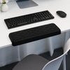 Almohadilla para el codo en forma de L para escritorio, reposamuñecas ergonómico para teclado, cojín antideslizante de espuma suave para el borde del escritorio (negro)