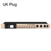 Preamplificador de karaoke digital FX9plus con Bluetooth, USB, procesador de efectos de reverberación DSP, enchufe británico (dorado).