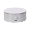 Soporte de exhibición giratorio eléctrico de 360 grados/Base para transmisión en vivo, Color: Blanco recargable de 11 cm