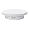 Soporte de exhibición giratorio eléctrico de 360 grados/Base para transmisión en vivo, Color: Blanco recargable de 15 cm