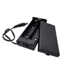 Soporte para batería 18650 de 2 ranuras con tapa e interruptor, carcasa para batería de 7,4 V con conector macho DC de 5,5 mm x 2,1 mm (negro)