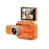 Minicámara de acción 1080P con pantalla abatible de 2 pulgadas, cámara corporal magnética portátil y estuche de carga LK-018 (naranja)