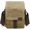 Bolso bandolera impermeable de lona encerada para cámara, estilo vintage (caqui)