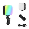 Lámpara LED portátil MJ-05 RGB para smartphone, mini linterna de bolsillo para fotografía y vídeo en exteriores.