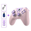 Mando de juegos BSP G3 Tri-Mode con joysticks de carbono y teclas macro para PC / Switch / PS4 / iOS y Android. Incluye receptor y soporte (rosa).