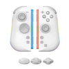 Para Nintendo Switch 2: Mandos magnéticos izquierdo y derecho, joystick de efecto Hall con detección de movimiento RGB de 9 ejes, Bluetooth 5.4, función de activación y disparo en ráfaga (blanco).