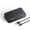 Concentrador USB 3.0 de 4 puertos Blueendless (2 USB-A y 2 USB-C) con cable USB de 0,3 m