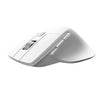 Ratón inalámbrico ergonómico W&P M-WB2 con Bluetooth y 2,4 GHz, silencioso (blanco).