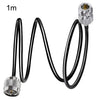 Cable coaxial LMR200 N macho a N hembra, 50 ohmios, cable de extensión de antena de baja pérdida, longitud: 1 m