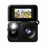 Mini cámara de bolsillo HD para selfies y grabación de vídeo, cámara para estudiantes (negra)